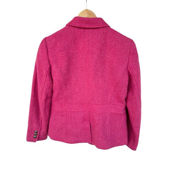 Talbot's Hot Pink 2P Aberdeen Wool Blazer Coat Jacket Lined Classy Office Work - Picture 9 of 9